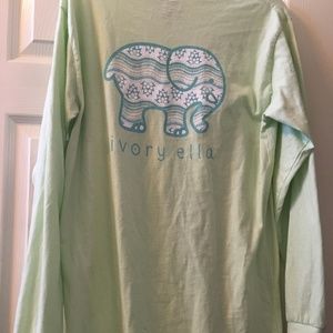 Green & Aqua Ivory Ella Long Sleeve